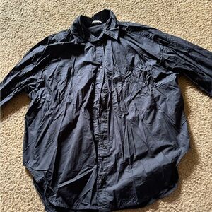 By Malene Birger Shirt Black Button Up Womens Size 32
